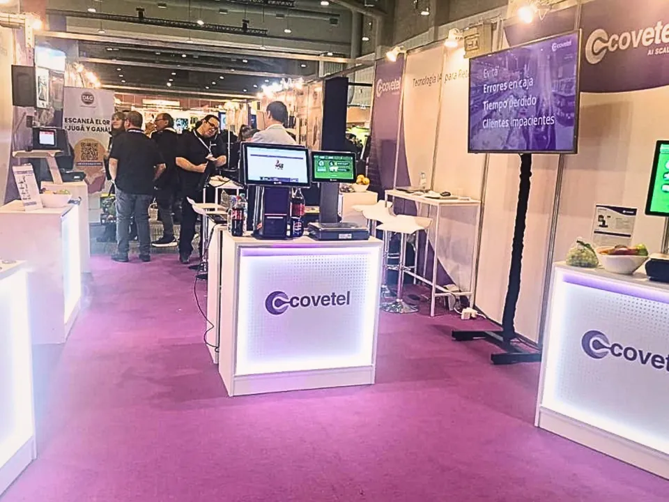 Stand de Covetel en Retail Day diseñado por Mejor Digital